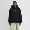 Maison Margiela Minimalist Black Hoodie With Upside-down Logo In Black