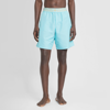 Versace Blue Short Greca Border Swim Shorts In Blue