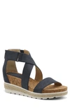 Adrienne Vittadini Cecilia-1 Wedge Sandal In Navy