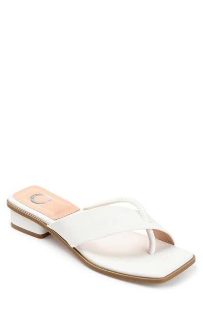 Journee Collection Mina Strappy Heeled Mule In White