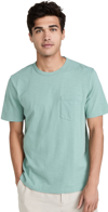 Faherty Sunwashed Organic Cotton-jersey T-shirt In Blue