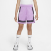 Nike Fly Crossover Big Kids' Training Shorts In Violet Shock,white