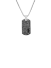 Anthony Jacobs Men's Stainless Steel & Simulated Diamond Pendant Necklace