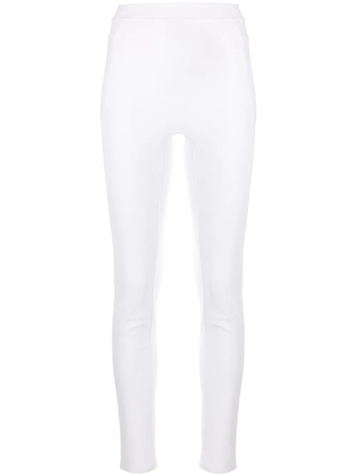 Adam Lippes High-waisted Stretch Leggings In White