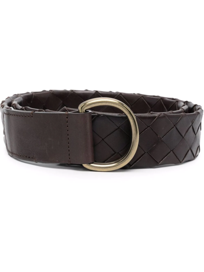 Officine Creative Woven Bucklet Belt In Schwarz