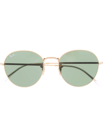 Ray Ban Round-frame Sunglasses In Gold