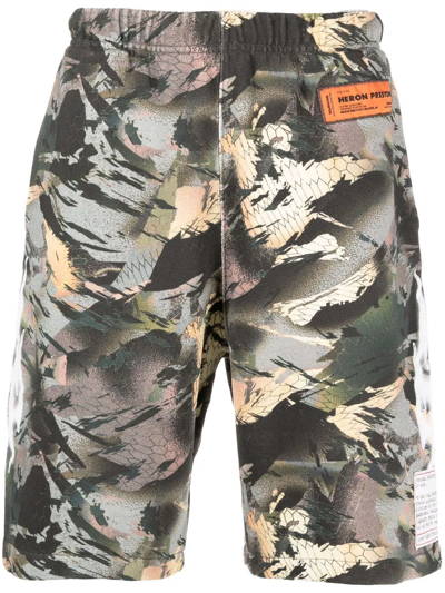 HERON PRESTON CAMOUFLAGE-PRINT TRACK SHORTS