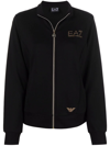 Ea7 Studded-logo Track Jacket In Schwarz