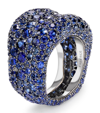 FABERGÉ WHITE GOLD AND SAPPHIRE EMOTION RING (SIZE 55)