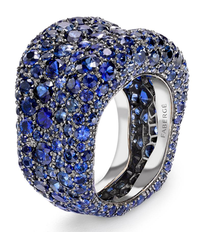 Fabergé White Gold And Sapphire Emotion Ring (size 55) In Blue