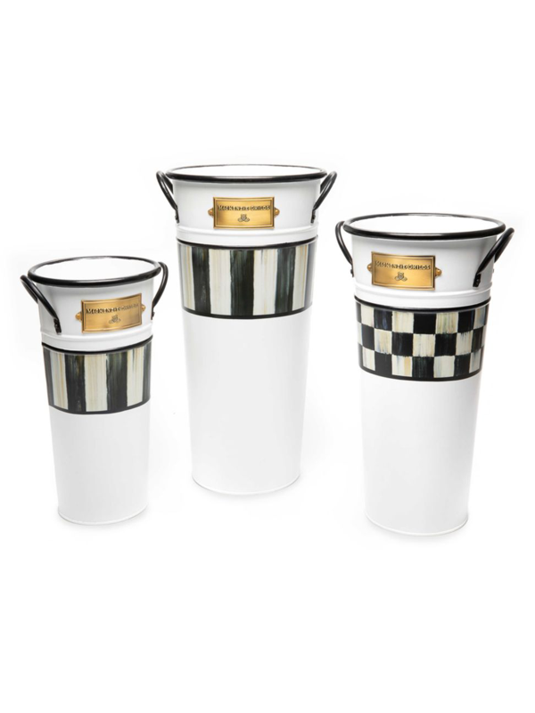 MacKenzie-Childs Galvanized Beverage Bucket - Flower Market Design Outdoor Ice Tub For Parties & Decor - View #7