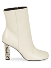 GIVENCHY WOMEN'S GCUBE LEATHER ANKLE BOOTS