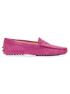 Tod's Woman Loafers Magenta Size 6.5 Leather In Magenta