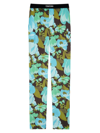 Tom Ford Abstract Floral Silk Pajama Pants In Jewel Blue