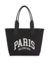 BALENCIAGA WOMEN'S CANVAS LOGO BEACH TOTE