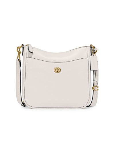Coach Chaise Leather Crossbody Bag In Chalk