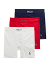 Polo Ralph Lauren 3-pack Boxer Brief Set In Navy Red Royal