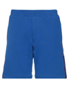 Alexander Mcqueen Man Shorts & Bermuda Shorts Bright Blue Size S Cotton, Polyester