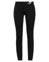 PHILOSOPHY DI LORENZO SERAFINI PHILOSOPHY DI LORENZO SERAFINI WOMAN JEANS BLACK SIZE 8 COTTON, ELASTANE