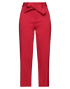 Merci .., Woman Pants Red Size 4 Viscose, Nylon, Elastane