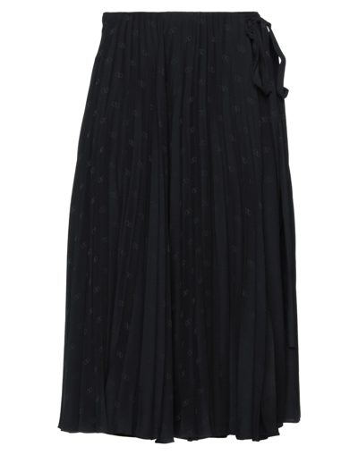 Valentino Midi Skirts In Black
