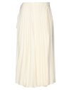 Valentino Iconographe Jacquard Pleated Midi Skirt In Ivory