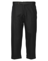 Costumein High-waisted Cropped Cotton Trousers In Black