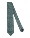 Fiorio Man Ties & Bow Ties Emerald Green Size - Silk In Green