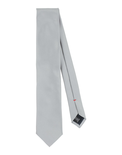 Fiorio Man Ties & Bow Ties Light Grey Size - Silk