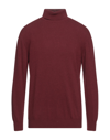 Herman & Sons Turtlenecks In Maroon