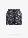 Marcelo Burlon County Of Milan Hawaii Print Tech Swim Shorts In Black