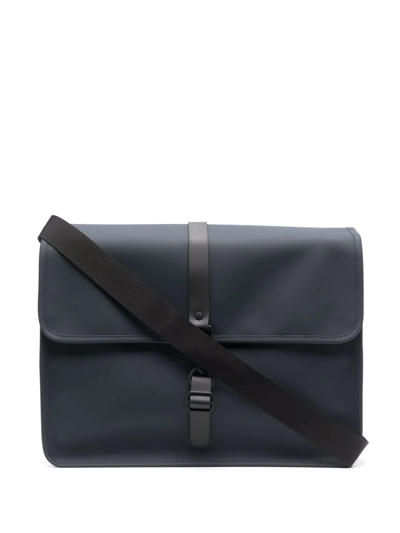 Rains Pu-coated Shell Messenger Bag In 47 Navy