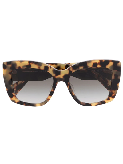 Miu Miu Tortoiseshell Cat-eye Sunglasses In Brown