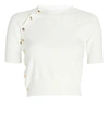 Altuzarra Mini Minamoto Buttoned Crop Top In White