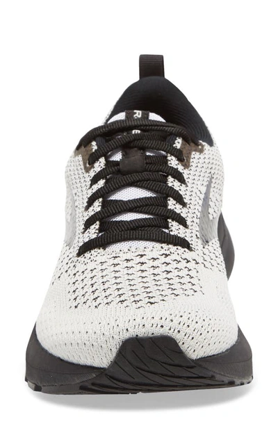 Brooks Revel 4 Hybrid Running Shoe In White/black