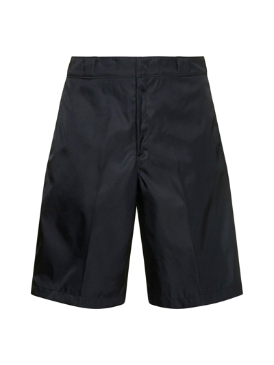 Prada Knee-length Tailored Shorts In Nero