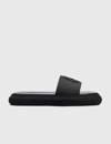 Moncler Logo-embossed Slide Sandals In Black