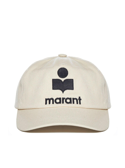 Isabel Marant Neutral Tyrony Logo Baseball Cap In Neutrals