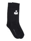 Isabel Marant Silokih Logo Jacquard Socks In Black