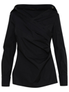 Max Mara Black Cotton Veranda Shirt In Black