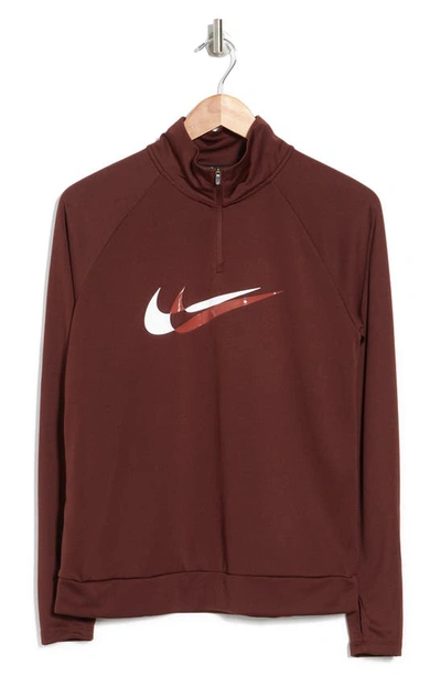 Nike Dri-fit Swoosh Run Midlayer Pullover In 273 Brnz Eclps/rdstn/rflctv