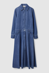 Cos A-line Denim Dress In Blue