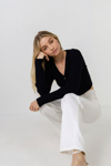 Endless Rose Knit Cropped Lounge Cardigan In Black