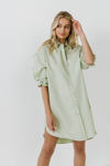 English Factory Classic Collared Dress Shirt In Green