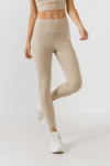 Grey Lab Leggings In Brown