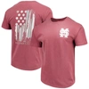 Image One Maroon Mississippi State Bulldogs Baseball Flag Comfort Colors T-shirt In Maroon