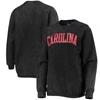 Pressbox Black South Carolina Gamecocks Comfy Cord Vintage Wash Basic Arch Pullover Sweatshirt In Black