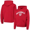 STITCHES YOUTH STITCHES RED WASHINGTON NATIONALS PULLOVER FLEECE HOODIE