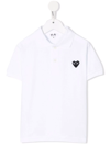 COMME DES GARÇONS PLAY HEART-PATCH POLO SHIRT