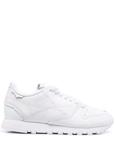 Reebok + Maison Margiela Project 0 Classic Memory Of Felt-trimmed Leather Sneakers In White